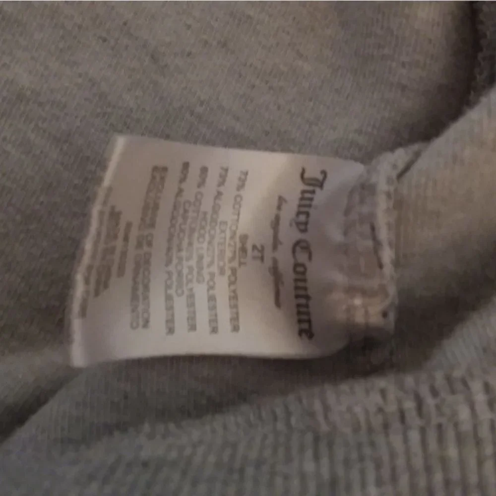 Juicy Couture Grey Hooded Velour Jacket
